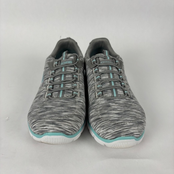 Skechers, Gray and Blue, Relaxed Fit, Slip-ins, Sneakers, Memory Foam Size 6.5 W - Picture 3 of 8